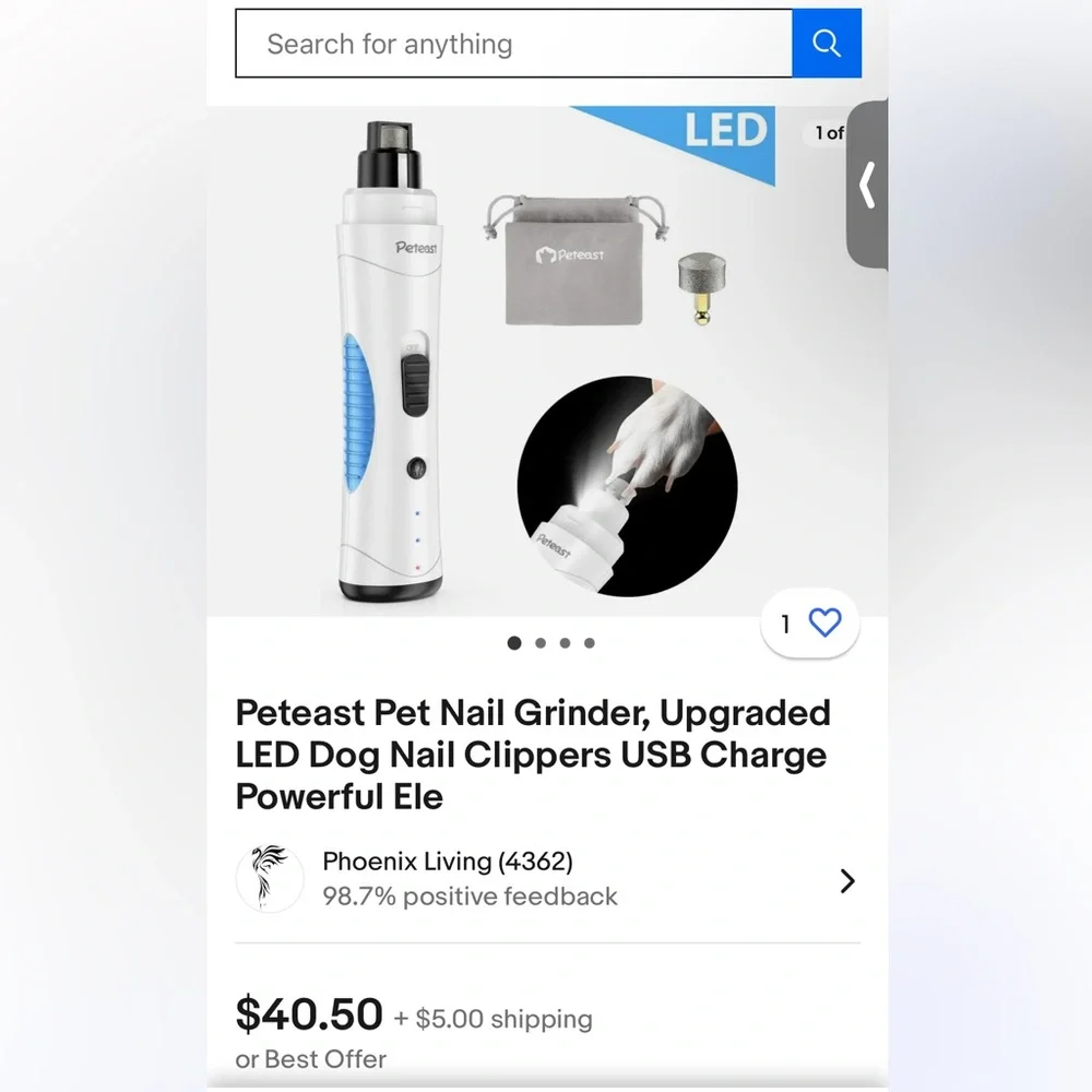 LED Pet Nail Grinder